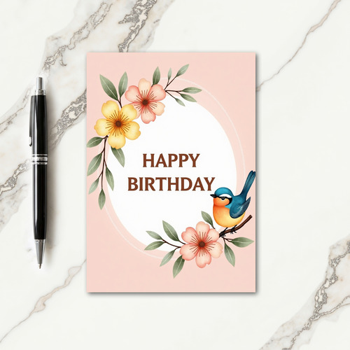 Ethereal Botanical Birthday Card