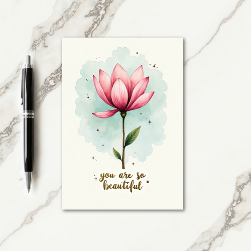 Ethereal Flower Birthday Card