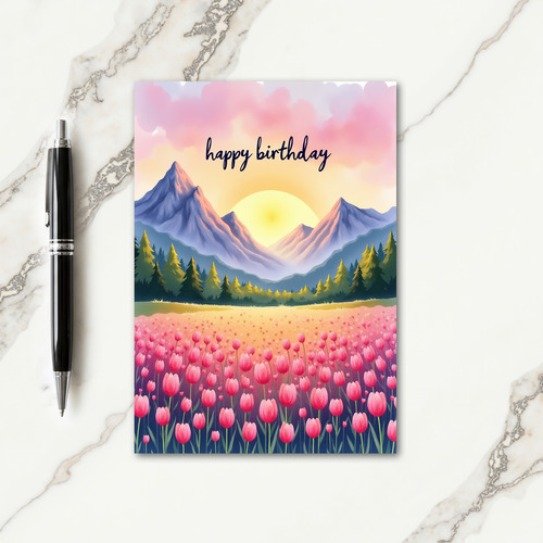 Ethereal Meadow Birthday Card