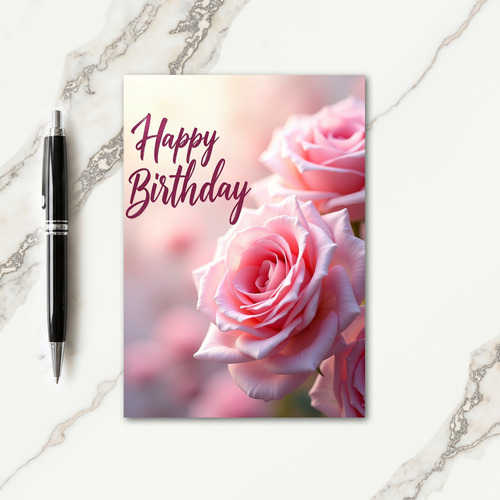 Ethereal Petals Birthday Card