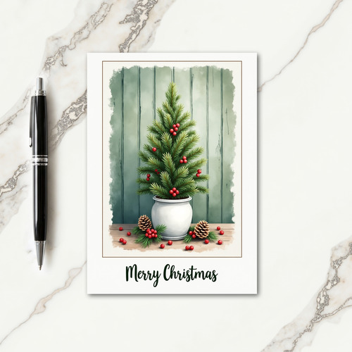 Evergreen Berries Card