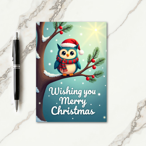 Evergreen Bird Christmas Card