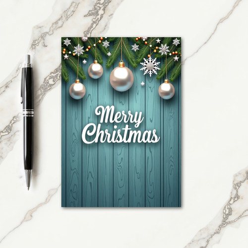 Evergreen Garland Christmas Card