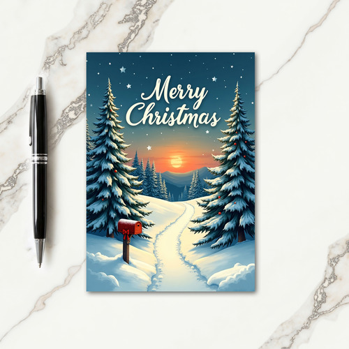 Evergreen Path Christmas Card