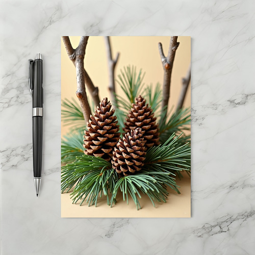 Evergreen Pinecone Card