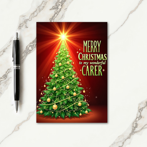 Evergreen Starburst Christmas Card