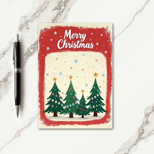 Evergreen Tree Christmas Card