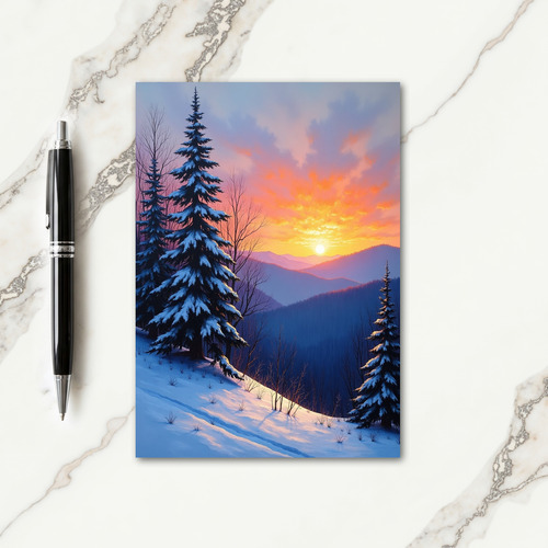 Evergreen Winter Card