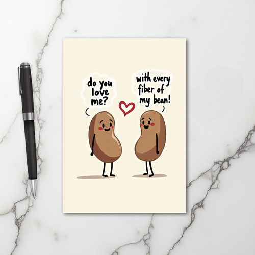 Every Fiber Of My Bean Love Card