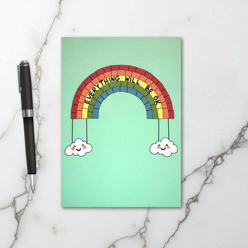 Everything Will Be Ok Rainbow Card