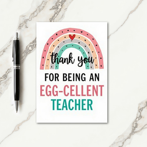 Excellent Teacher Thank You Card