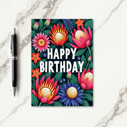 Exotic Birthday Blossom Card