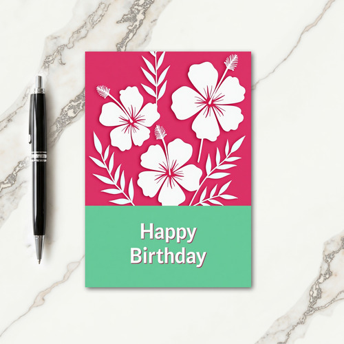 Exotic Frond Birthday Card