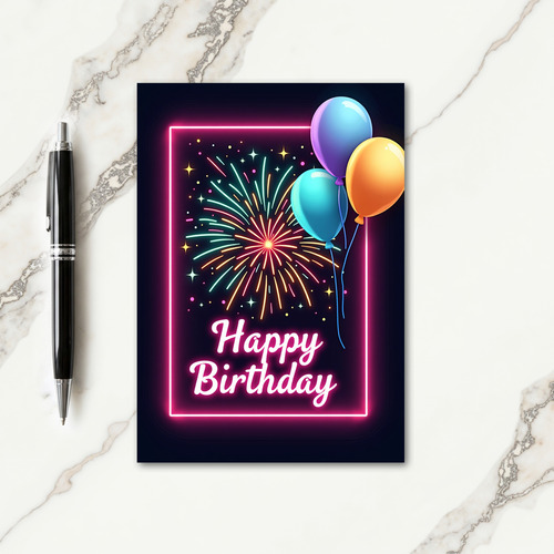 Explosion Birthday Light Card