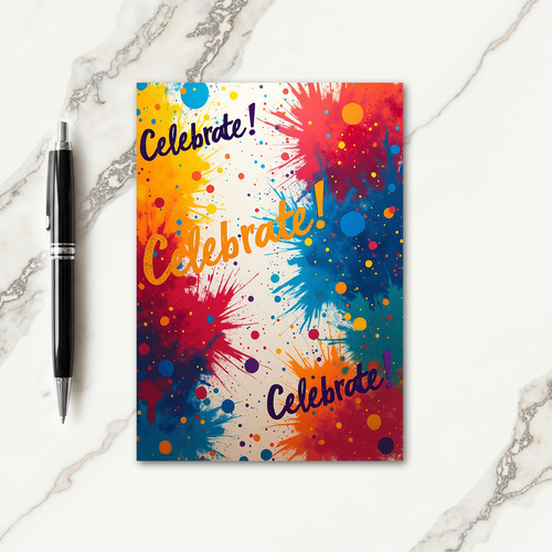 Explosive Colors Birthday Card