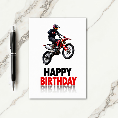 Extreme Birthday Motorcycle Jump Card