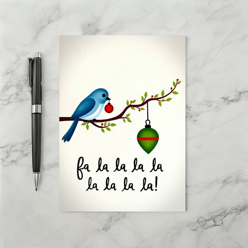 Fa La La Holiday Bird Card