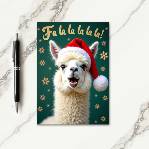 Fa La La Llama Christmas Card