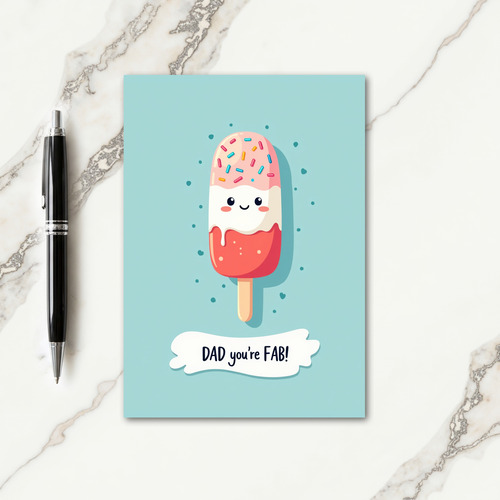Fab Dad Frozen Pop Art Card