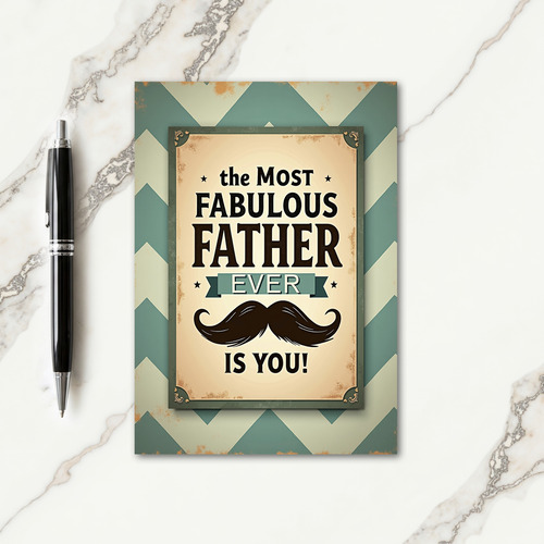 Fabulous Father Vintage Sign Card