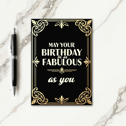 Fabulous Gold Art Deco Card