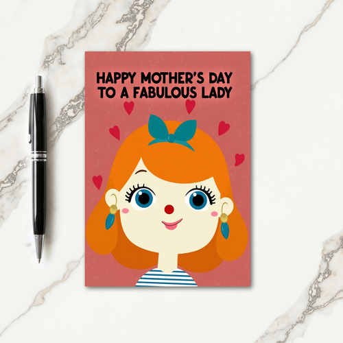 Fabulous Lady Mothers Day Art Card