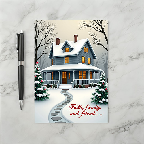 Faith Family Friends Home Card