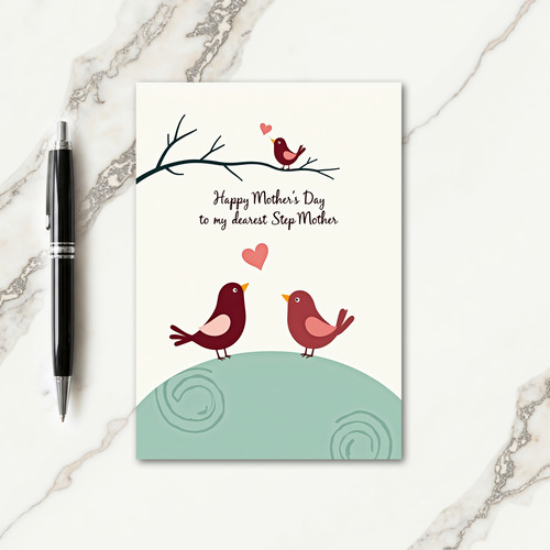 Family Heart Mothers Day Card