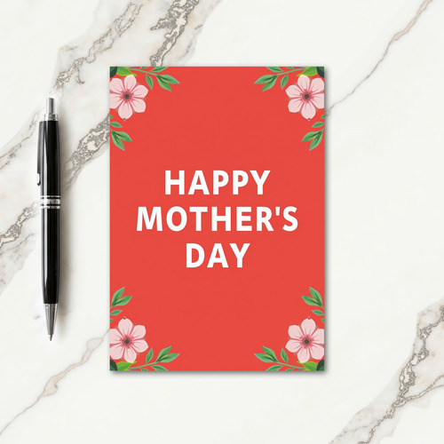 Family Love Bright Red Card