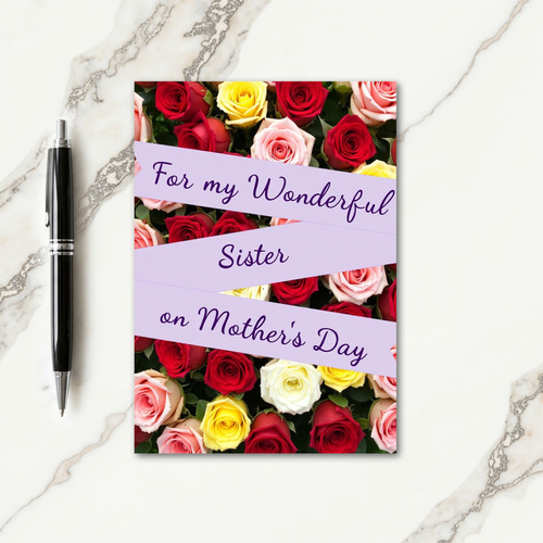 Family Roses Mothers Day Card