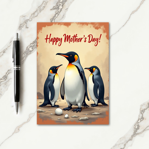 Family Seabirds Mothers Day Card