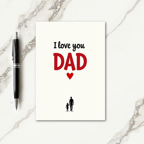 Family Silhouette Love Card