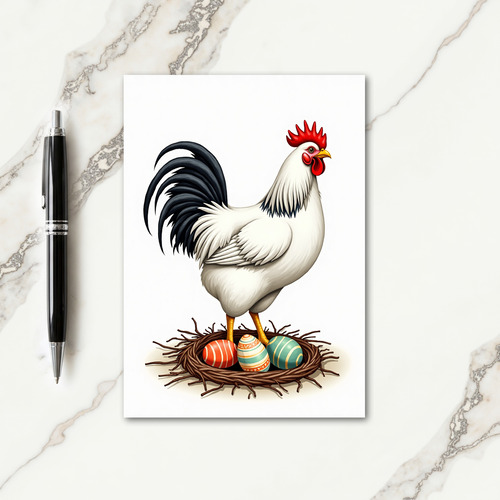 Fancy Fowl And Eggs Card