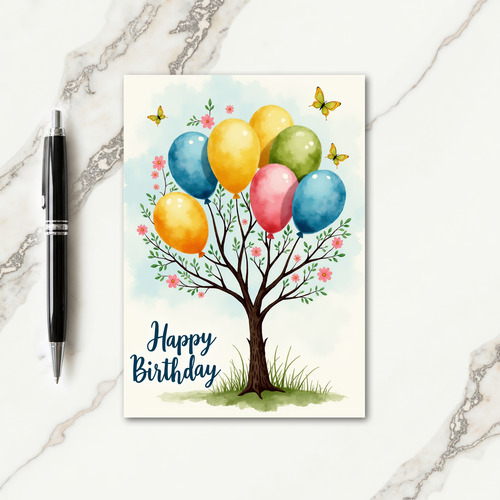 Fantasy Floral Birthday Card