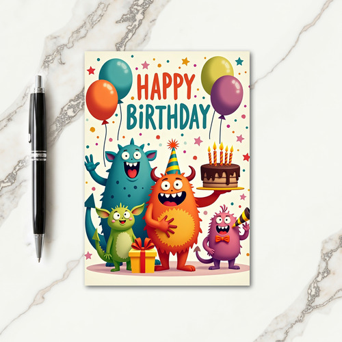 Fantasy Friends Birthday Card