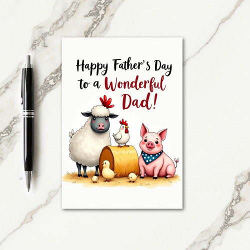 Farm Sweet Fathers Day Card