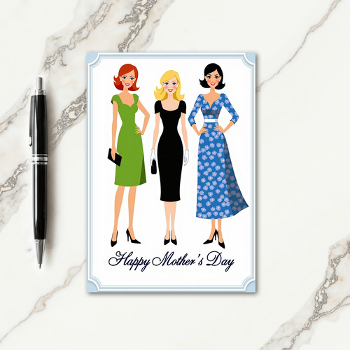 Fashionable Friends Greeting Card