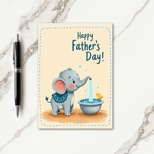 Fathers Day Affection Animal Card