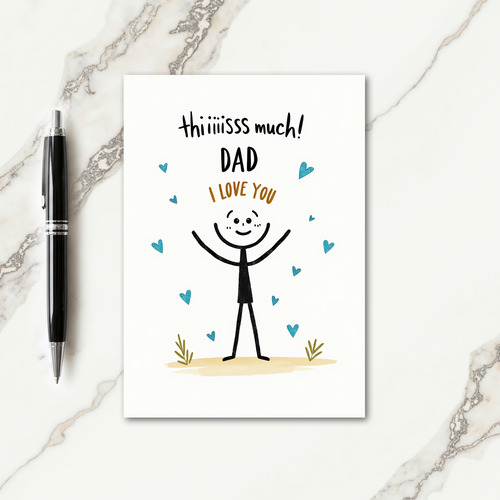 Fathers Day Affection Art Card