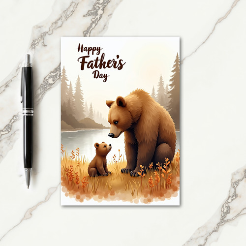 Fathers Day Affection Bear Card