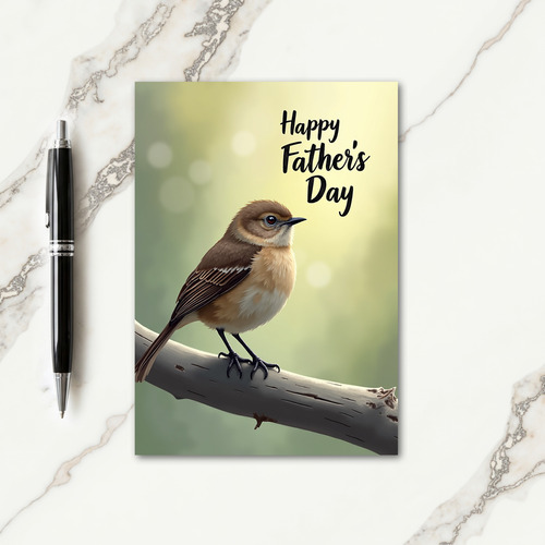Fathers Day Bird Branch Card