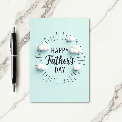 Fathers Day Clouds Burst Card