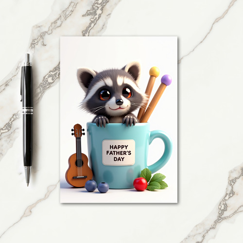 Fathers Day Critter In Mug Card