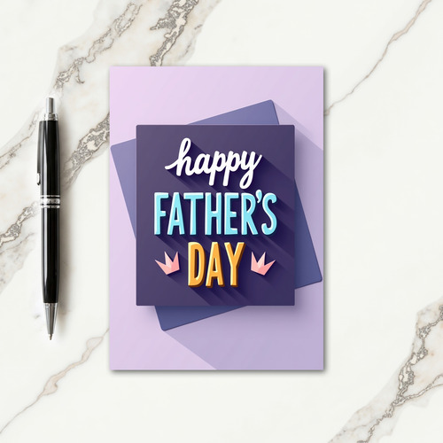 Fathers Day Crown Card
