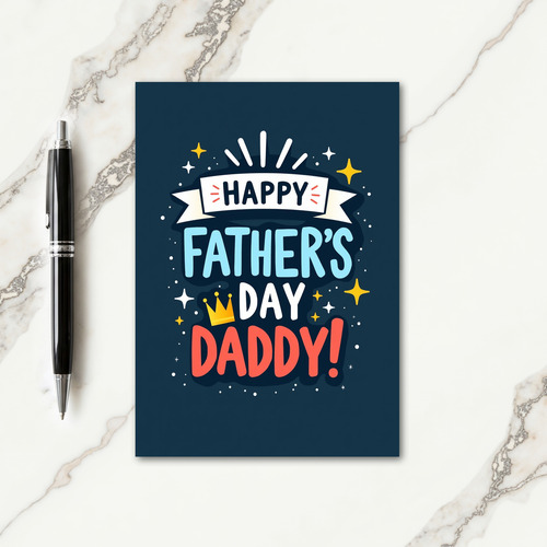 Fathers Day Crown Design Card