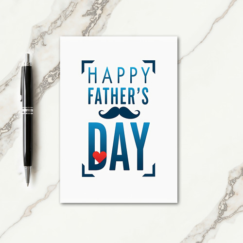 Fathers Day Emblem Navy Card
