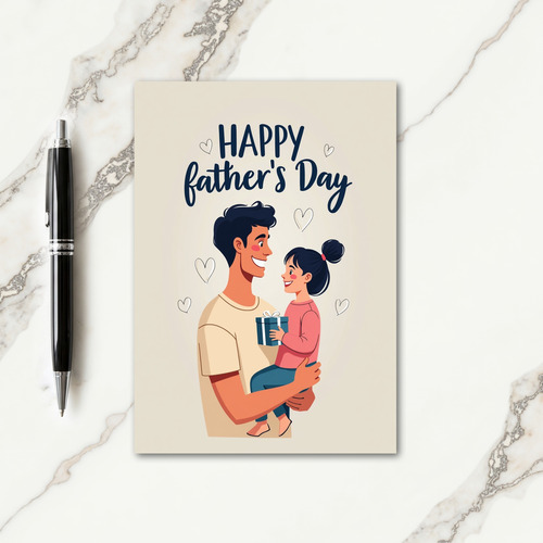 Fathers Day Embrace Art Card