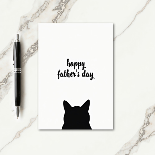 Fathers Day Feline Art Card