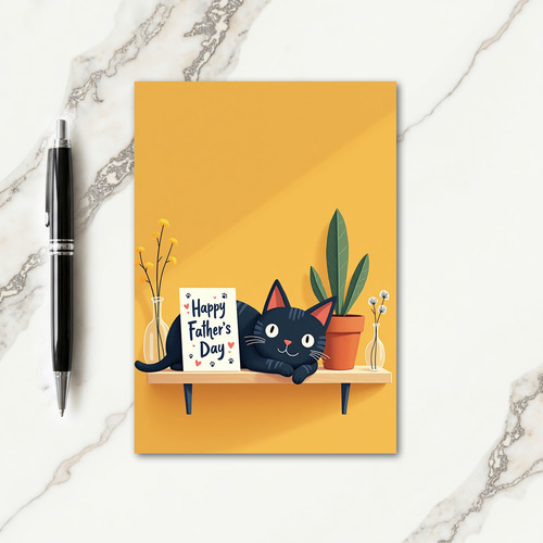 Fathers Day Feline Friend Card