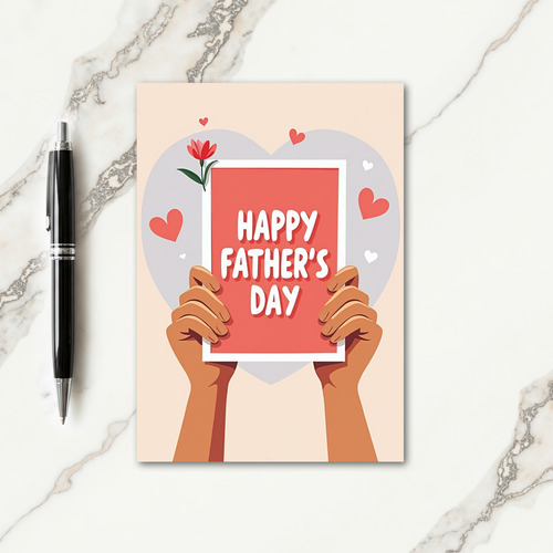 Fathers Day Floral Art Design Card